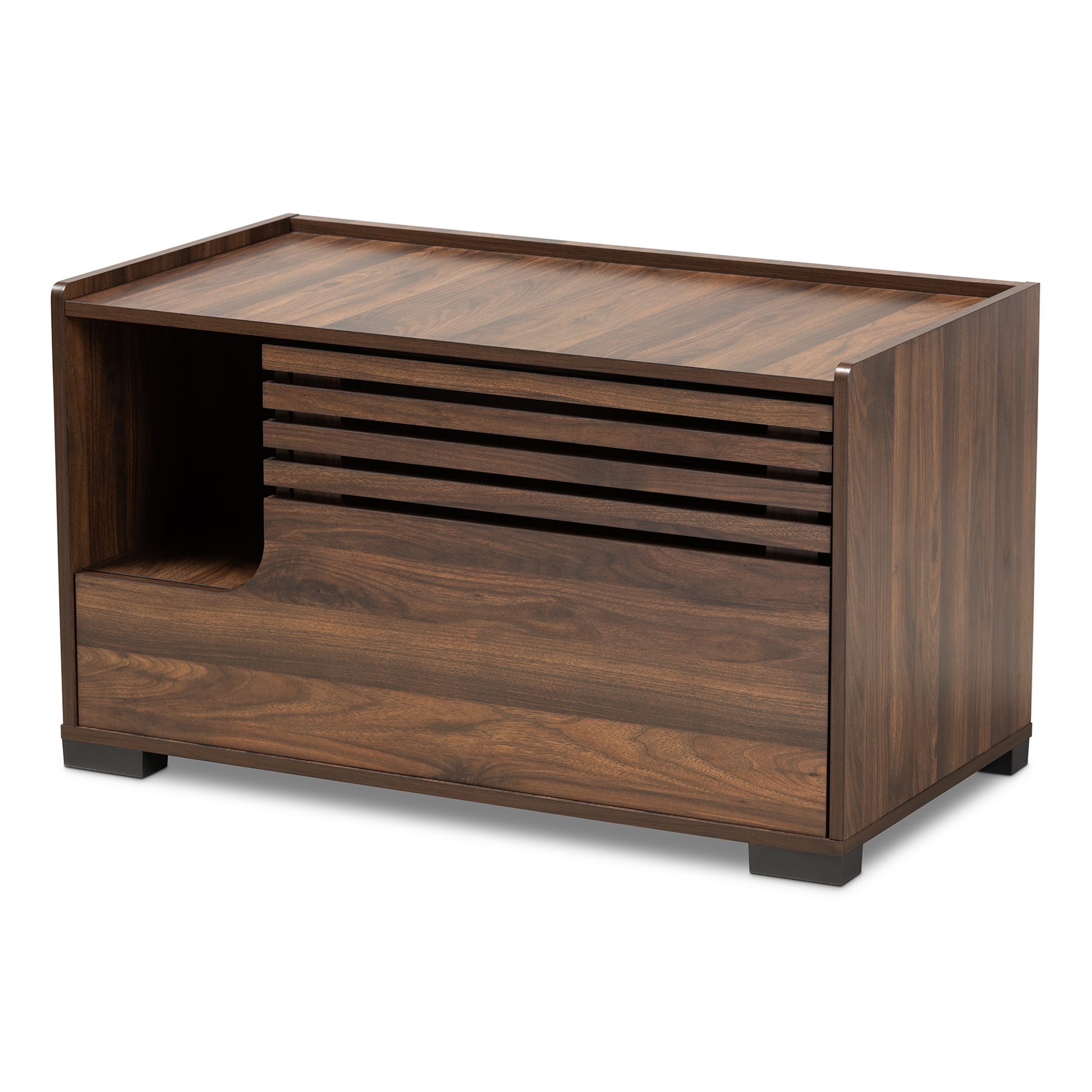 Baxton Studio Claire Modern and Contemporary Walnut Brown Finished